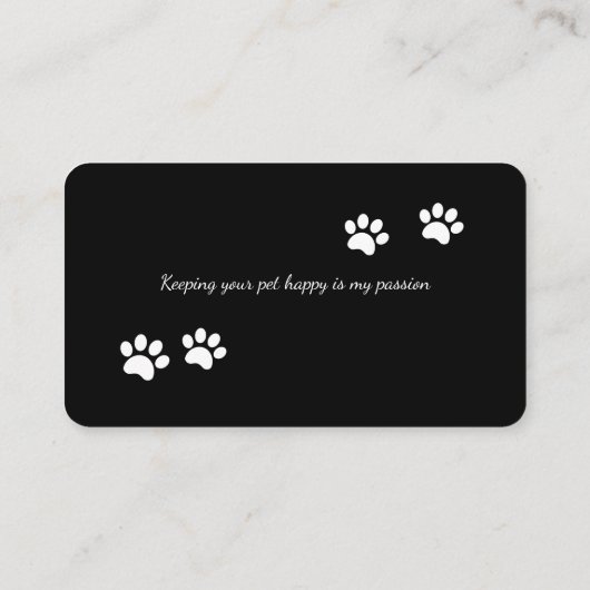 女の子歩く犬/犬歩くサービス 名刺 (裏面)