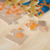 女の子泳ぐ人誕生日プレゼント ジグソーパズル (側面)