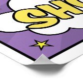 女の子漫画ブックスーパーヒーローベビーシャワーウェルカム ポスター (角)