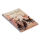 女の子猫食べ物を与えのヴィンテージ・スタインレンポスター ノートブック (右側)