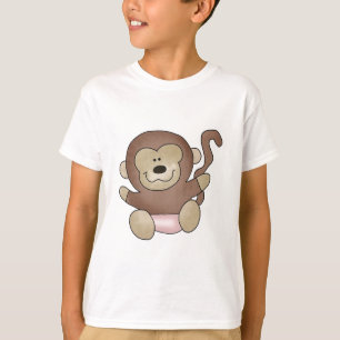 女の子猿のTシャツおよびギフト Tシャツ