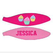 女の子用カスタムのかわいいピンクのカップケーキ小さなバスケットボール ミニバスケットボール (パネル)