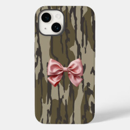 女の子用カモフラージュ ピンクリボン ボウ ボトムランド カモ Case-Mate iPhone 14ケース