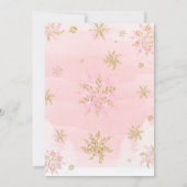 女の子用スノーフレークベビーシャワー招待状 招待状 (裏面)