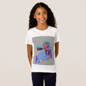 女の子用ハーフスリーブシャツ Tシャツ (正面フル)
