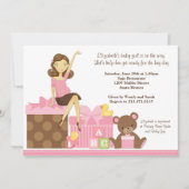 女の子用ベビーシャワー招待状 招待状 (正面)