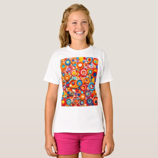 女の子用ベーシックTシャツ Tシャツ (正面フル)