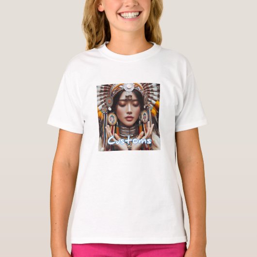 女の子用ベーシックTシャツ Tシャツ (正面)