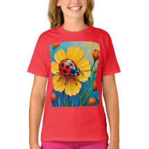 女の子用ベーシックTシャツ