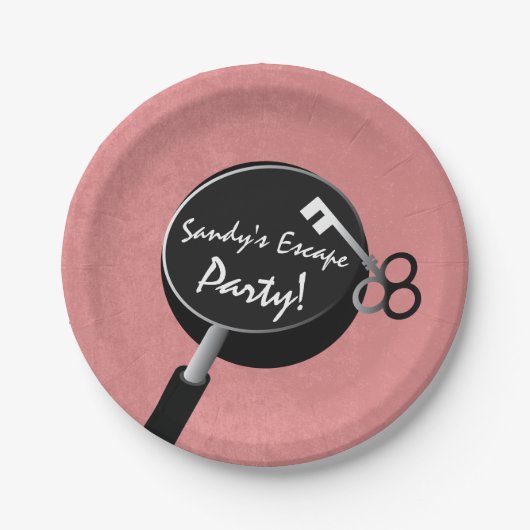 女の子用品のパーティーを逃れる ペーパープレート (正面)