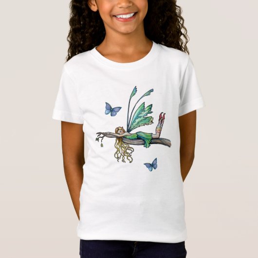 女の子用妖精蝶々Tシャツ Tシャツ (正面)
