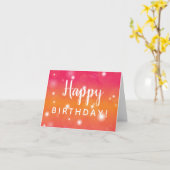 女の子用誕生日カ10代のード カード (黄色い花)