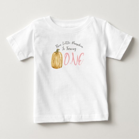 女の子用 リトルパンプキン バースデー T シャツ 編集可能な年齢 (正面)