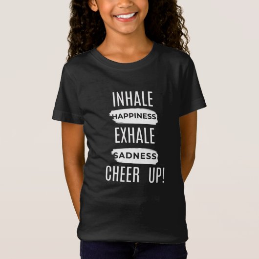 女の子用 吸って吐いて元気になるジャージティー Tシャツ (正面)