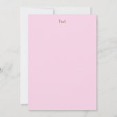 女の子用 招待状 (裏面)