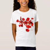 女の子用Tシャツ ロイヤルポインシアナの花 Tシャツ (正面)