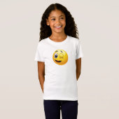 女の子用Youthシャツ/顔文字 Tシャツ (正面フル)
