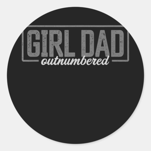 女の子男性へパパ父の日のナンバーズガール ラウンドシール (正面)