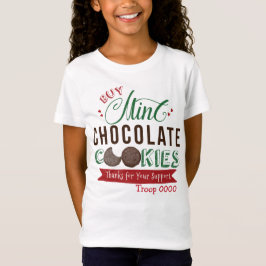 女の子真新しいチョコレートクッキーのワイシャツのカスタム Tシャツ