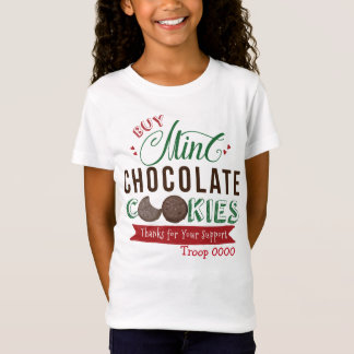 女の子真新しいチョコレートクッキーのワイシャツのカスタム Tシャツ