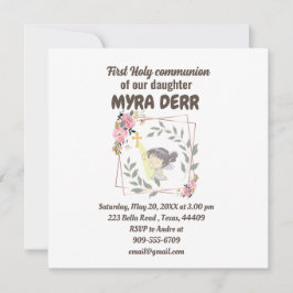 女の子祈はイエスに最初の聖餐式を渡る