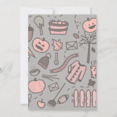 女の子私たちの小さなカボチャは1つの招待状を回している 招待状 (裏面)