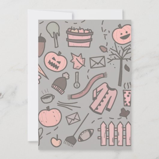 女の子私たちの小さなカボチャは1つの招待状を回している 招待状 (裏面)