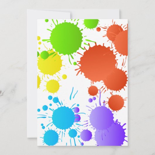 女の子絵を描の誕生日招待状 (裏面)