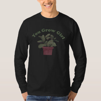 女の子育て中 植物パロディ Tシャツ