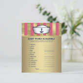 女の子航海のいかりハット赤ちゃんシャワーゲーム (スタンド正面)