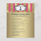 女の子航海のいかりハット赤ちゃんシャワーゲーム (裏面)