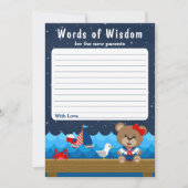 女の子航海のは英知の言葉を赤と海軍に忍ぶ 招待状 (正面)