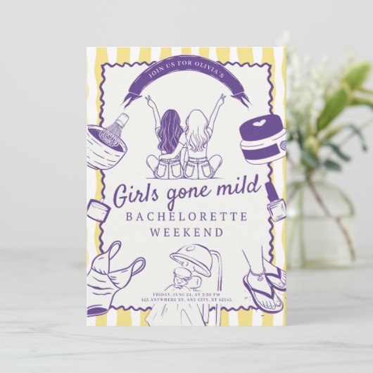 女の子行った軽度のスパの日バチェロレッテ 招待状 (スタンド正面)