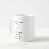 女の子誕生お知らせマグ(肌色:ライト) コーヒーマグカップ (正面左)