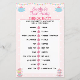 女の子誕生日ティーパーティーこのゲームまたはそのゲーム