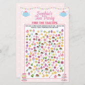 女の子誕生日ティーパーティーティーカップゲームを検索 (正面/裏面)