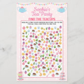 女の子誕生日ティーパーティーティーカップゲームを検索 (正面)