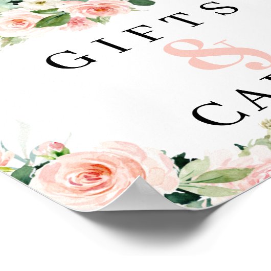 女の子誕生日パルティーパーティーギフトとカードサイン ポスター (角)