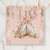 女の子誕生日ボヘミアンスリエポバーサンキュー フェイバータグ (裏面)