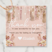 女の子誕生日ボヘミアンスリエポバーサンキュー フェイバータグ (正面)