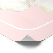 女の子誕生日幽霊とブラックボウベビーシャワー ポスター (角)