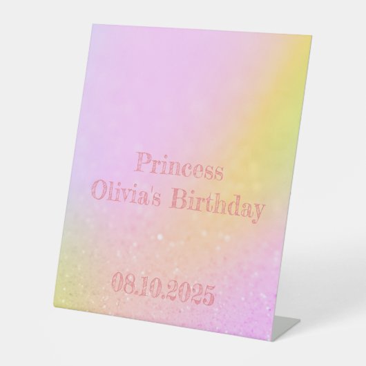 女の子誕生日標識 台座サイン (正面)