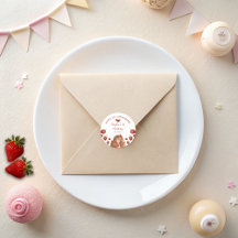 女の子誕生日水色ストロベリーレッドリボン