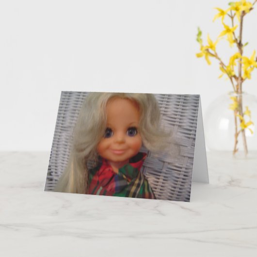 女の子誕生日 – カード (黄色い花)