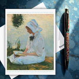 女の子読はストリームで、Sargent 1888 ポストカード