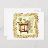 女の子読はダフォジルと ポストカード (正面/裏面)