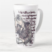 女の子読は本だ カフェラテマグ (右アングル)