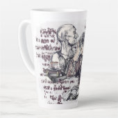 女の子読は本だ カフェラテマグ (左アングル)