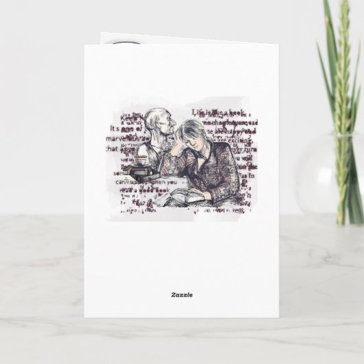 女の子読は本だ カード (裏面)