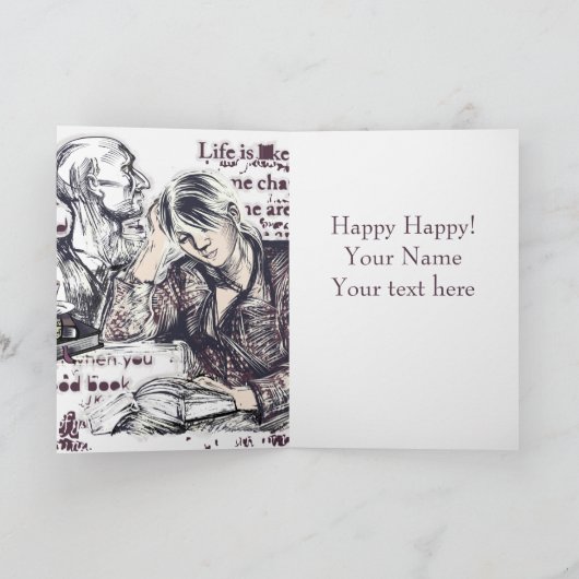 女の子読は本だ カード (内部)